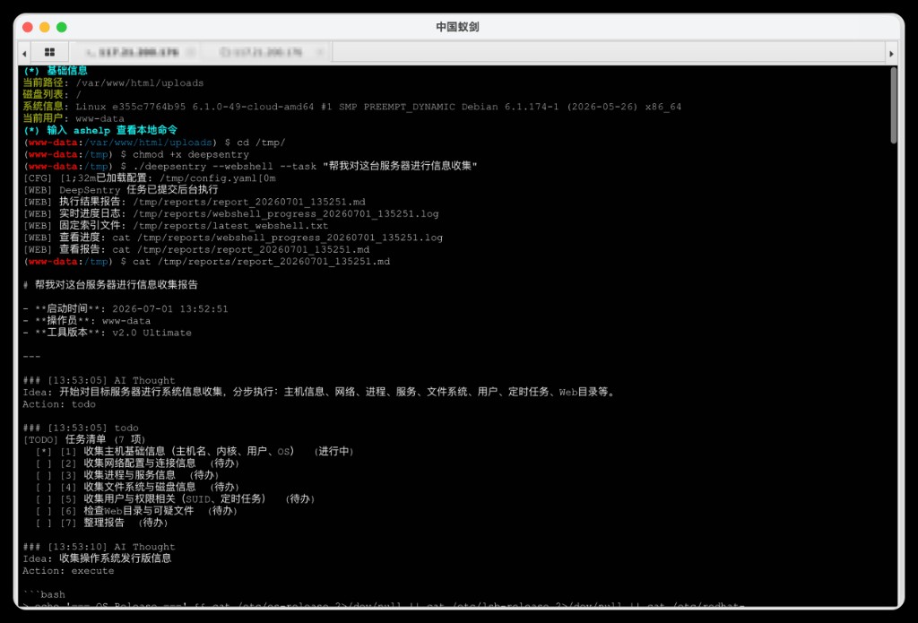 WebShell · 7 项 todo 分阶段信息收集